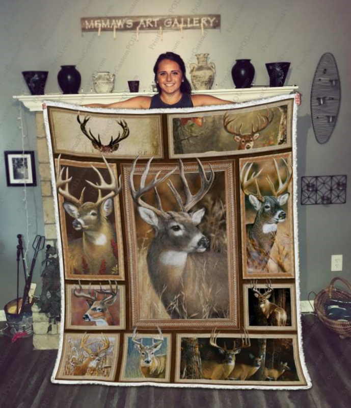 Whitetail Deer 3D Quilt Blanket