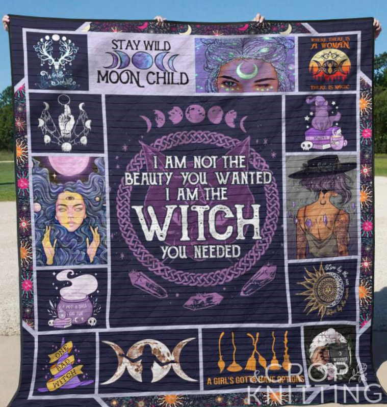 Wicca Witch 3D Quilt Blanket