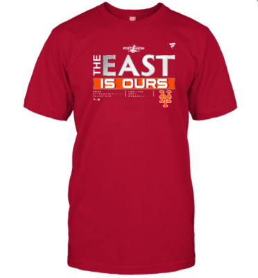 y8sq mlb new york mets 2022 postseason the east is ours classic t shirt 2 front red