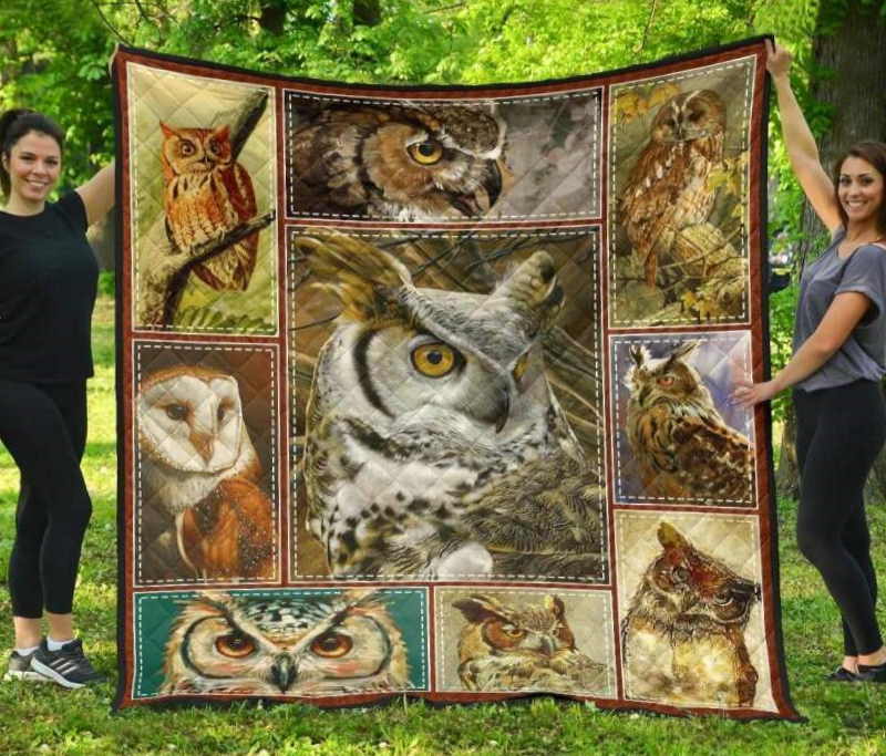 You Make Me Feel Like Owl Quilt Blanket