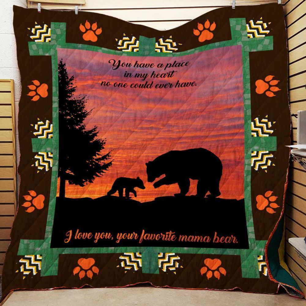 Your Favorite Mama Bear 3D Quilt Blanket