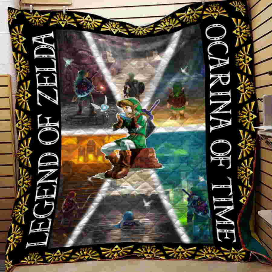Zelda Ocarina Of Time Quilt Blanket
