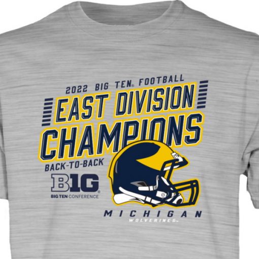 2022 Big Ten Football East Division Champions Back To Back Michigan T Shirt