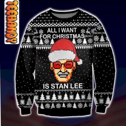 All I Want For Christmas Is Stan Lee Ugly Sweater