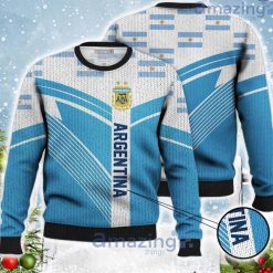 Argentina Flag Sport Soccer World Cup 2022 Ugly Christmas Sweater
