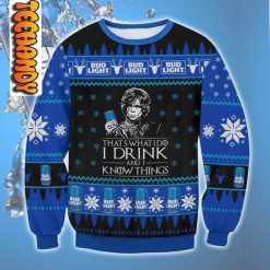 Bud Light Drink Know Things Ugly Christmas Sweater