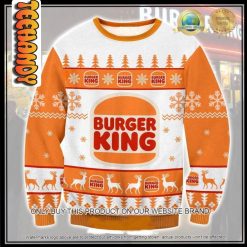 Burger King Orange Logo Ugly Christmas Sweater