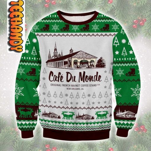 Cafe Du Monde Ugly Christmas Sweater