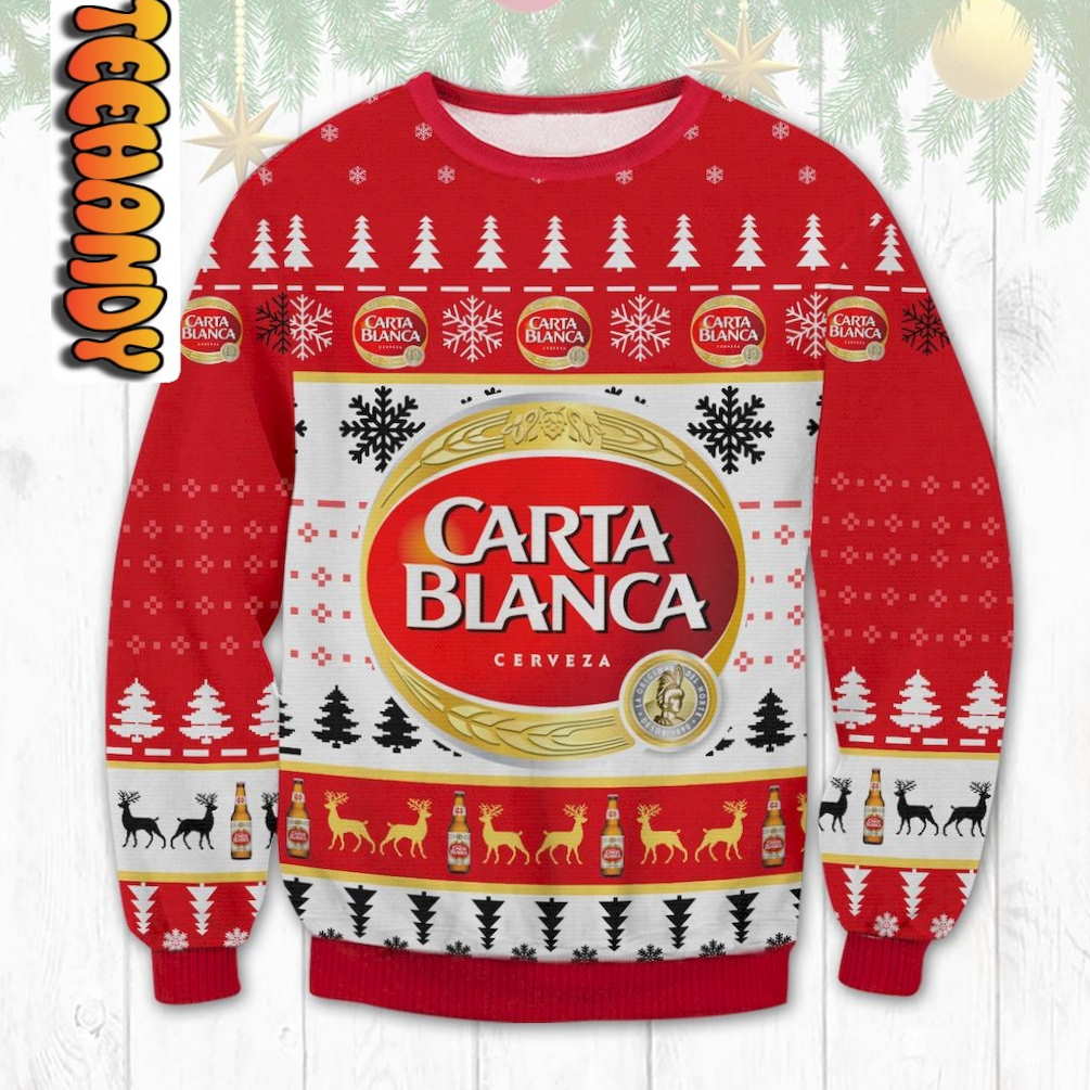 Carta Blanca Beer Ugly Christmas Sweater