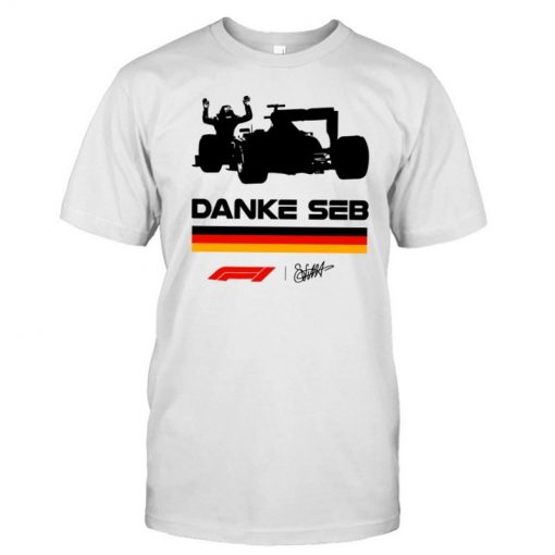 Danke Seb Shirt Sebastian Vettel Danke Signature F1 2022 T-Shirt