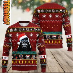 Darth Vader Ugly Christmas Sweater, Santa Darth Vader Ugly Christmas Sweater