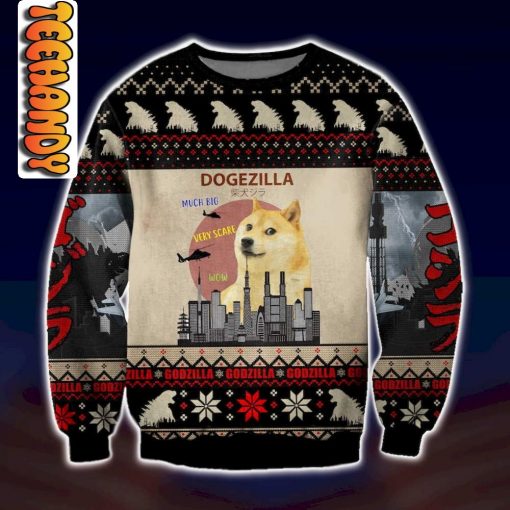 Dogezilla Ugly Christmas Sweater