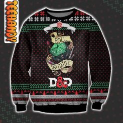 Dungeons & Dragons Roll Initiative Christmas Ugly Sweater