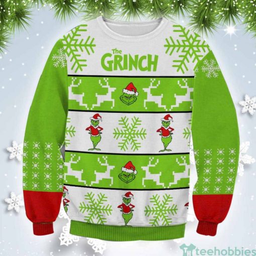 Funny Grinch Snowflake Pattern Christmas Gift Ugly Christmas Sweater