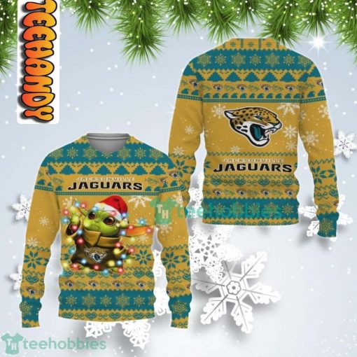 Jacksonville Jaguars Cute Baby Yoda Star Wars Ugly Christmas Sweater