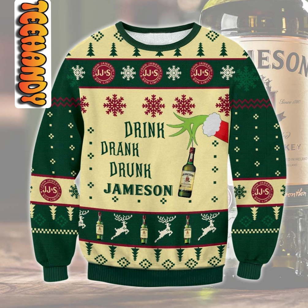 Jameson Drink Drank Drunk Ugly Christmas Sweater