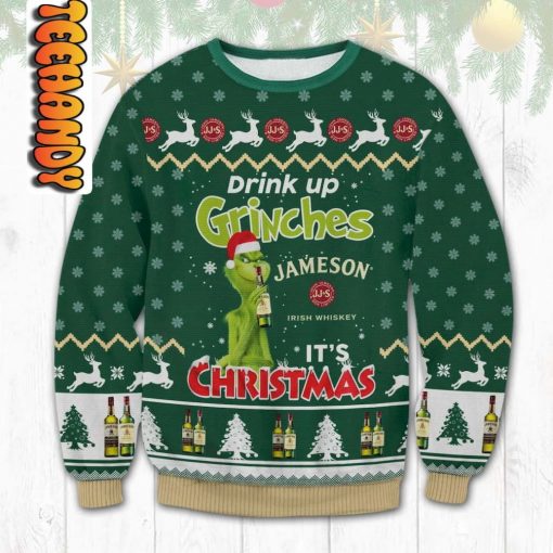 Jameson Drink Up Grinches Ugly Christmas Sweater