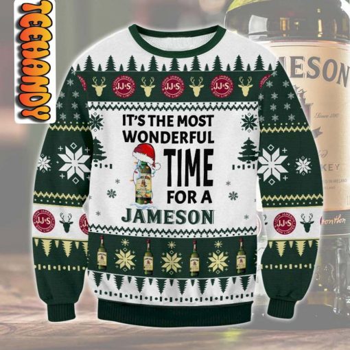 Jameson Wonderful Time Ugly Christmas Sweater