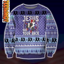 Jesus Has Your Back Ugly Christmas Sweater Luxury & Sports Store