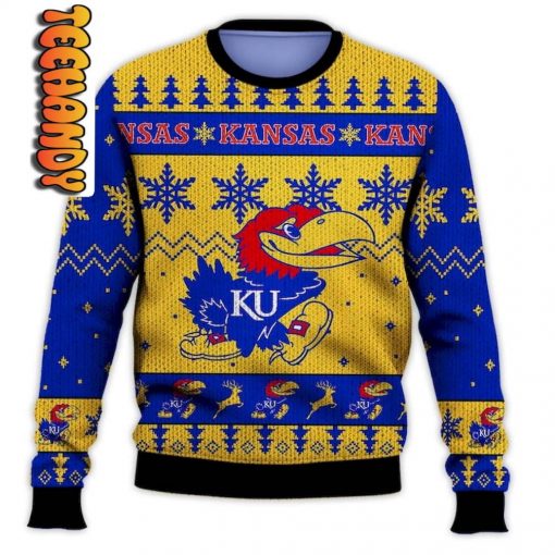 Kansas Jayhawk Basketball Christmas Sweater