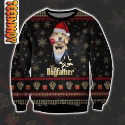 Lucky the Pizza Dogfather Hawkeye Ugly Sweater