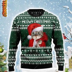 Meowy Christmas Santa Ugly Christmas Sweater