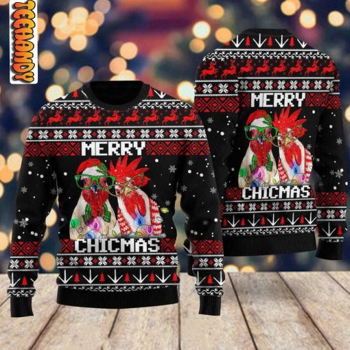 Merry Chicmas Funny Gift Ugly Christmas Sweater