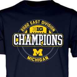 Michigan 2022 Big Ten East Division Champions Locker Room T Shirt 1