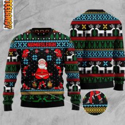 Namasleigh Funny Santa Christmas Gift Ugly Christmas Sweater