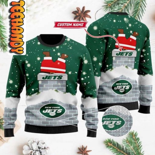 New York Jets Football Santa Claus Christmas Ugly Sweater