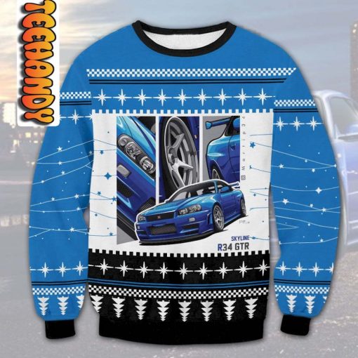 Nissan Skyline Ugly Christmas Sweater