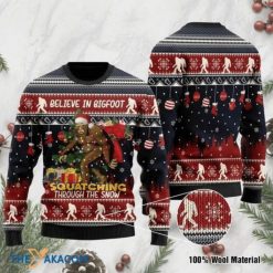Patterns Believe In Bigfoot Squatching Through The Snow 3D Sweater