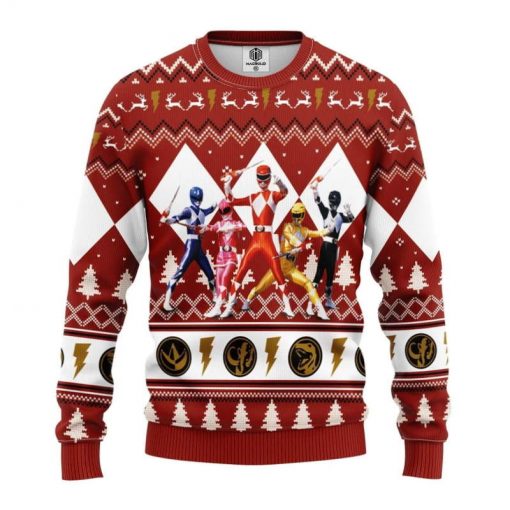 Power Rangers Team Ugly Knitted Christmas Sweater