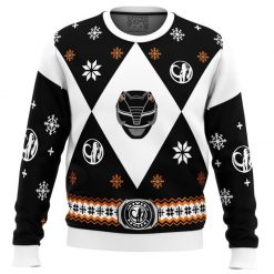 Power Rangers Ugly Christmas Sweater Mighty Morphin Power Rangers Black Ugly Christmas Sweater 1