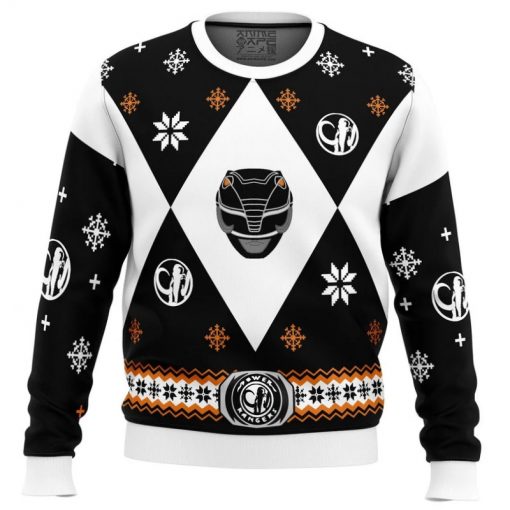 Power Rangers Ugly Christmas Sweater, Mighty Morphin Power Rangers Black Ugly Christmas Sweater