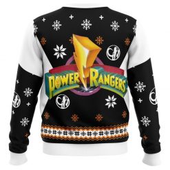 Power Rangers Ugly Christmas Sweater Mighty Morphin Power Rangers Black Ugly Christmas Sweater 2