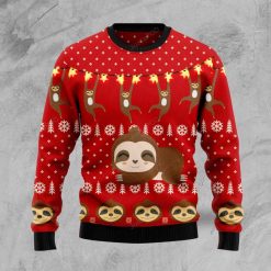 Sloth Lover Ugly Christmas Sweater