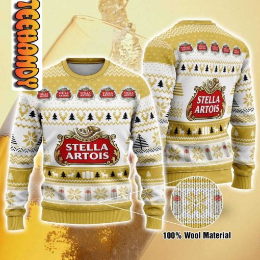 Stella Artois Beer Ugly Christmas Sweater