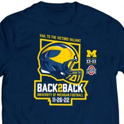 Valiant University of Michigan Football Back to Back T Shirt 1