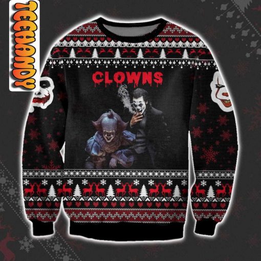 We Are All Clowns Ugly Christmas Sweater