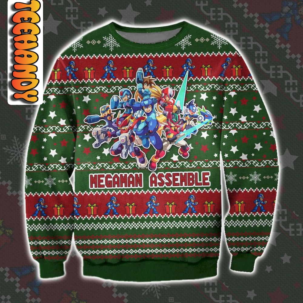 All Megaman Team Up Ugly Christmas Sweater