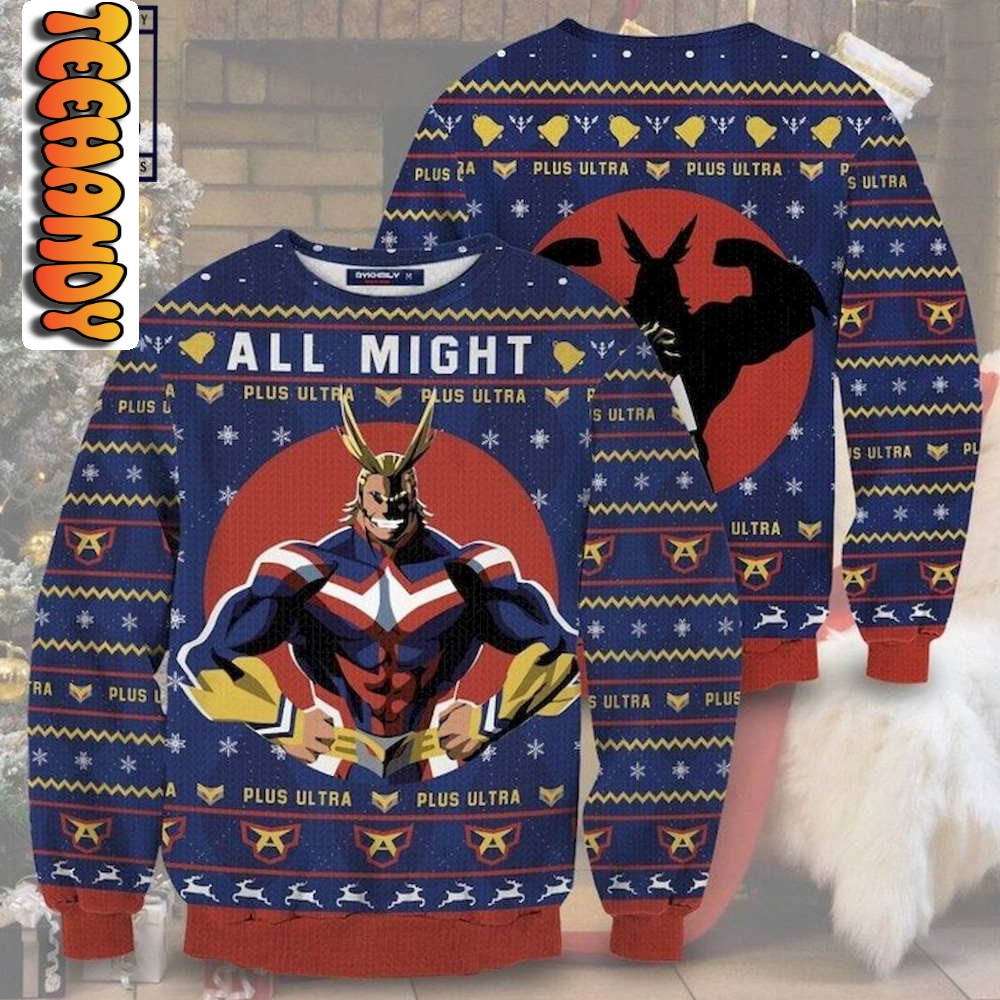 All Might Plus Ultra Ugly Christmas Sweater