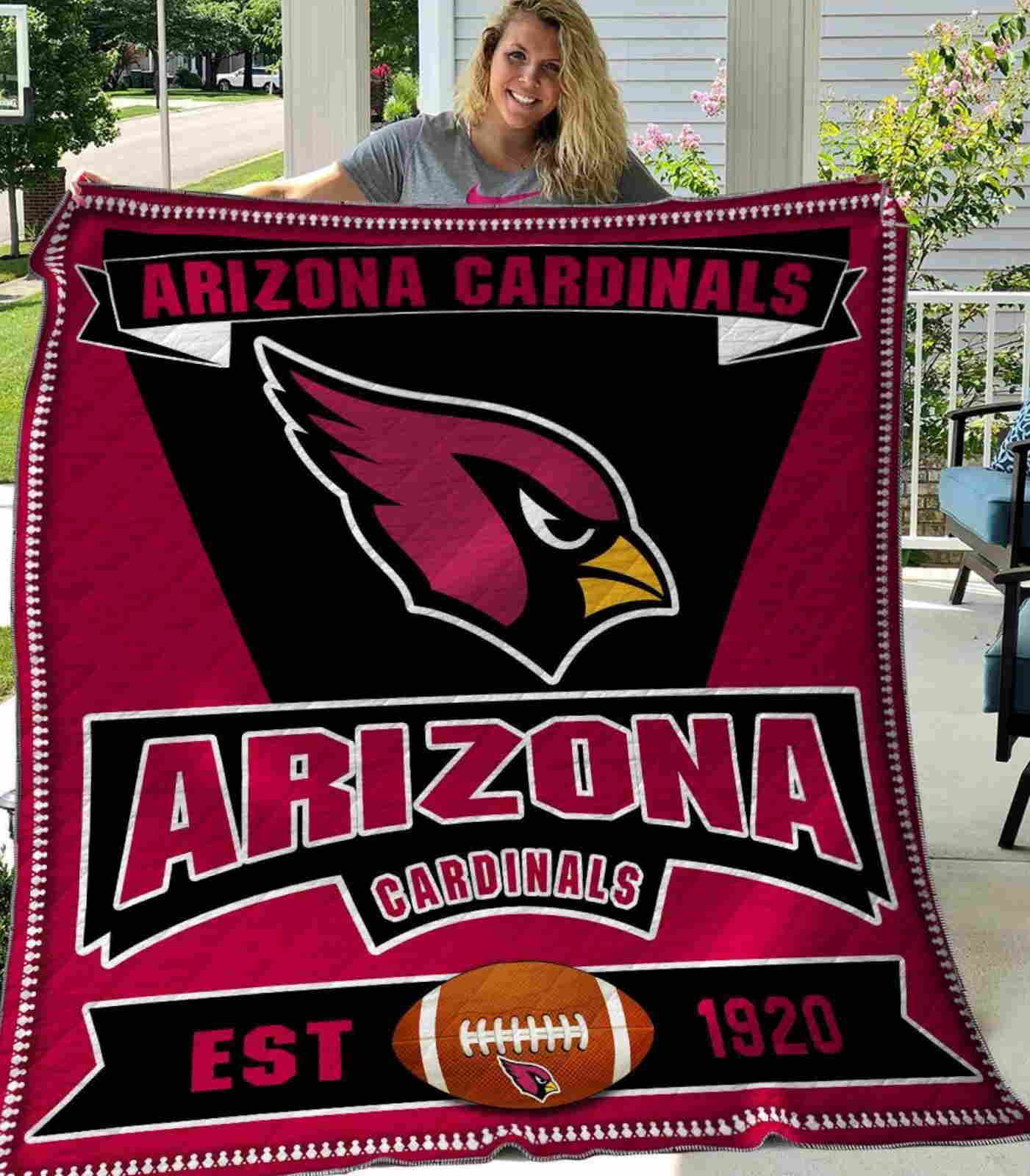 Arizona Cardinals 3D Quilt Blanket
