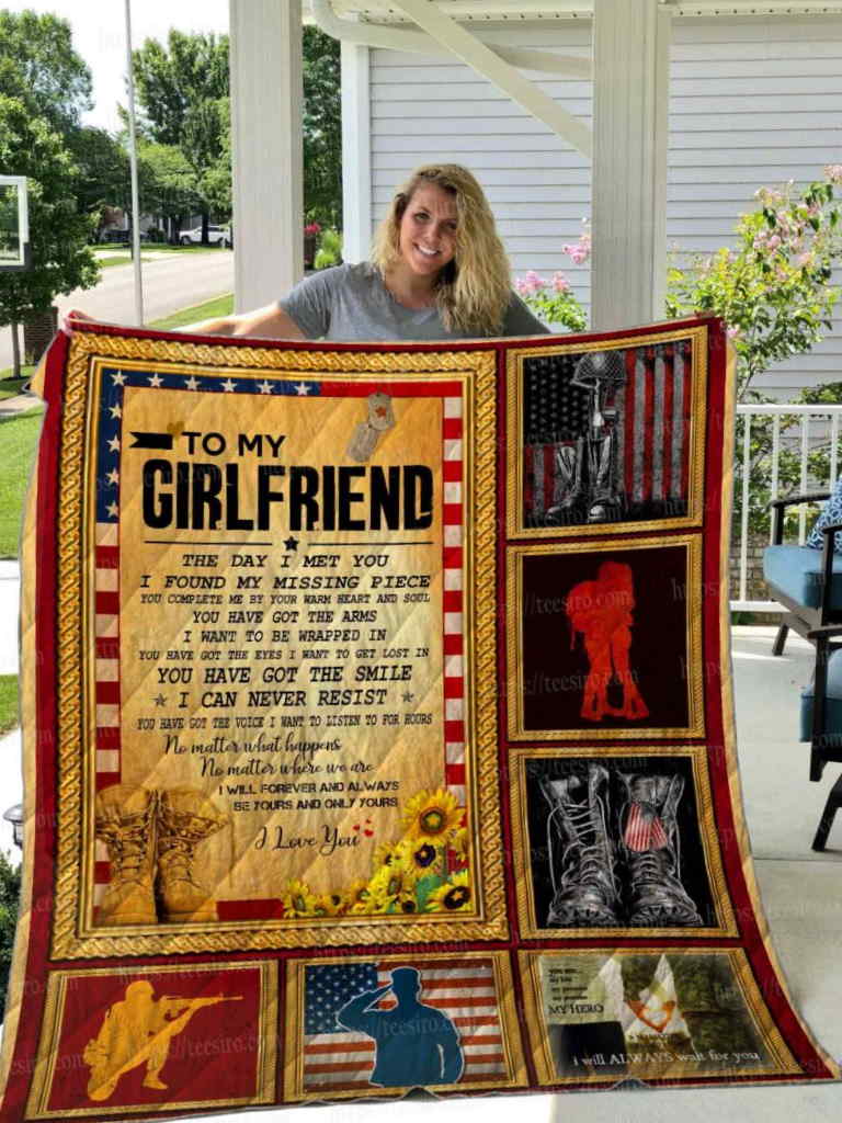 Army Girlfriend 3D Quilt Blanket