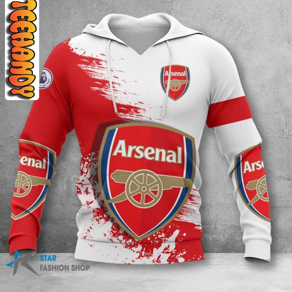 Arsenal FC All Over Printed 3D Hoodie