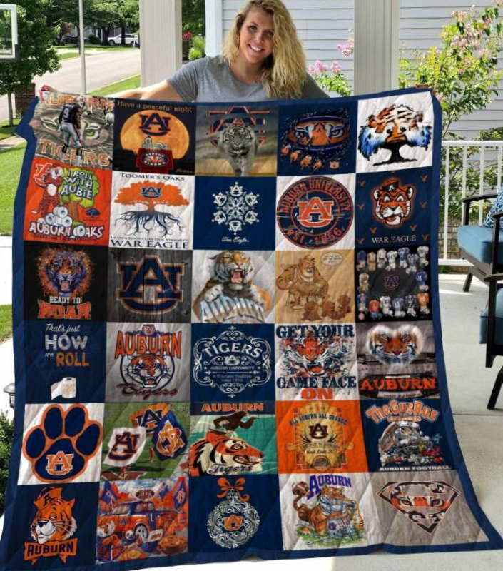 Auburn Tigers Football 3D Quilt Blanket