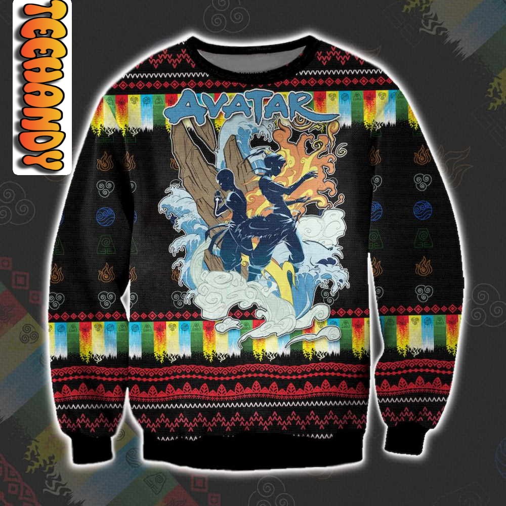 Avatars Aang and Avatar Korra Christmas Sweater