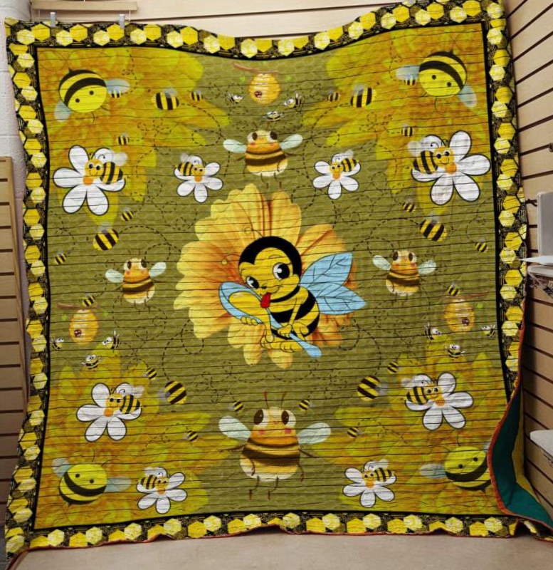 Baby Bee Flower 3D Quilt Blanket