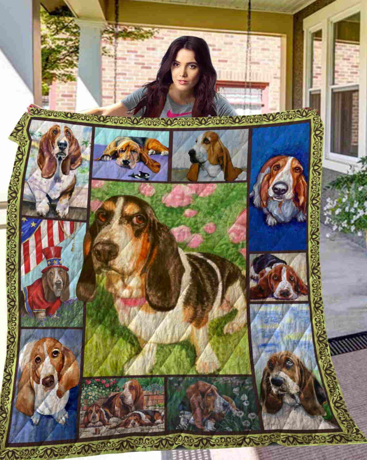 Basset Hound Look At My Ears Quilt Blanket