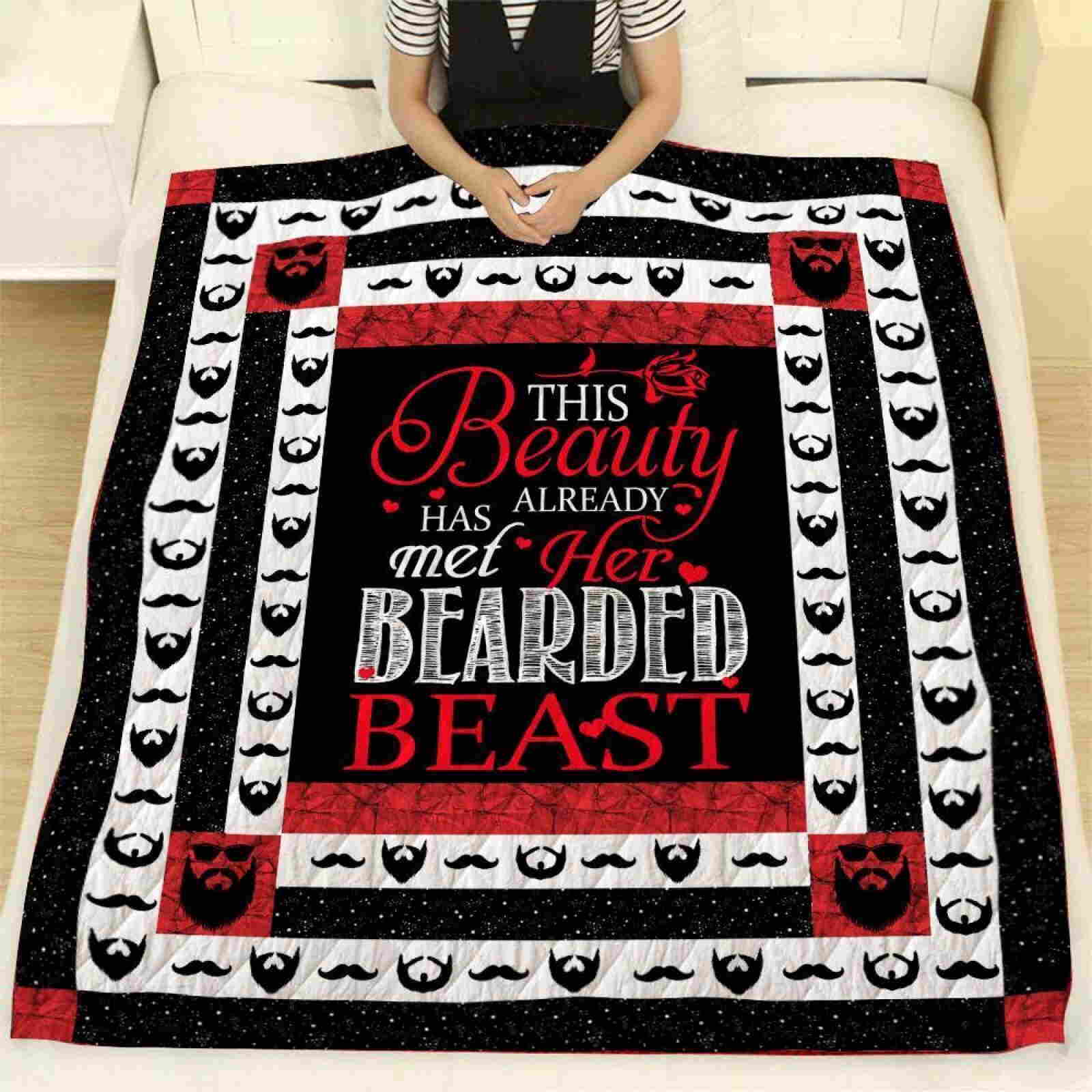 Beard Beast 3D Quilt Blanket